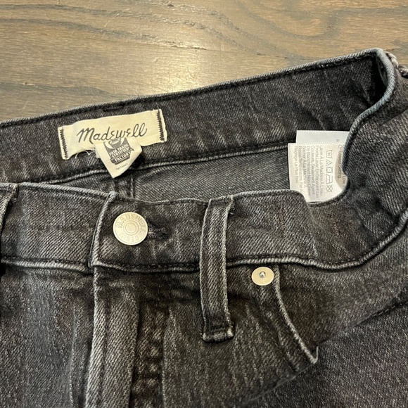 Madewell The Perfect Vintage Jean Cut-Off Shorts Black Size 27 - Picture 5 of 7